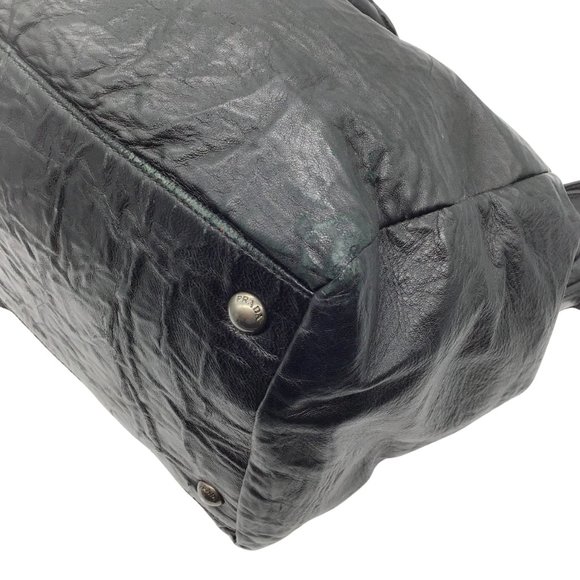 Prada Black Leather 2 Way Tote Bag - Picture 4 of 9